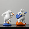 Musician Polar Bear Figurine