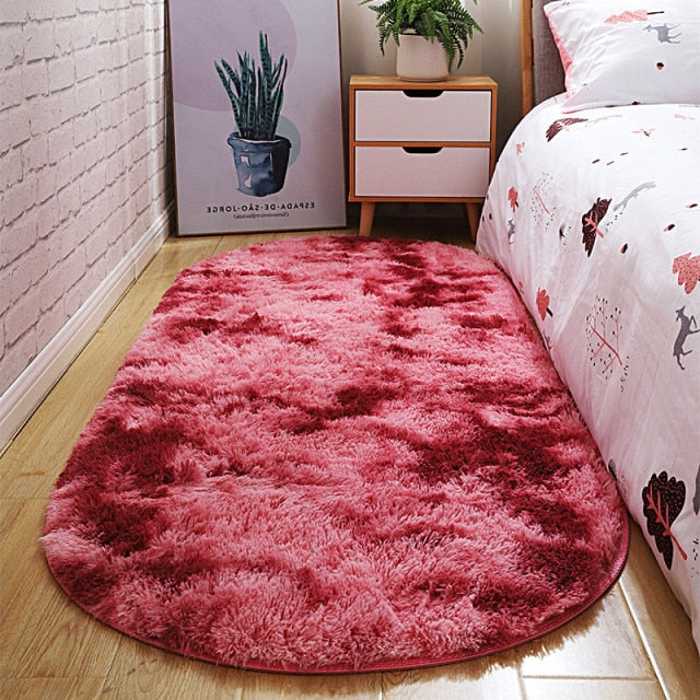 Oval Fluffy Carpet