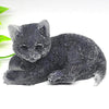 Crystal Cat Tumbled Stone Figurine