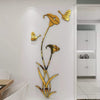 3D Mirror Flower Wall Sticker
