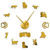 3D Cats Dogs DIY Wall Clock for home decoration4