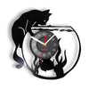 Cat Catching Fish LED Wall Clock for home decor0