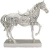 Golden Trotting Horse Statue