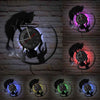 Cat Catching Fish LED Wall Clock for home decor4